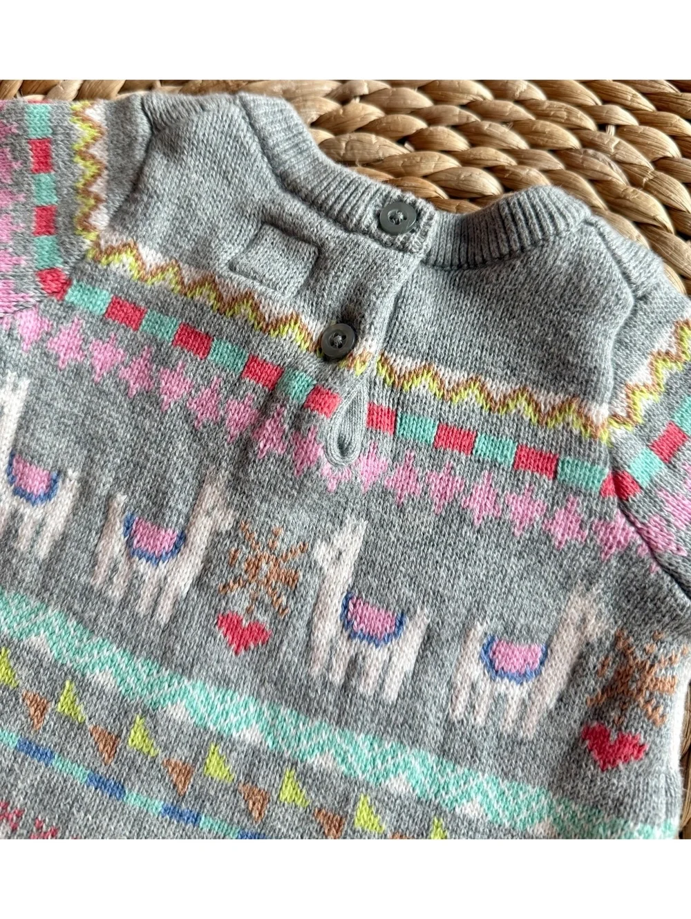 Baby Gap Llama Sweater Dress Sz 0-3 Months